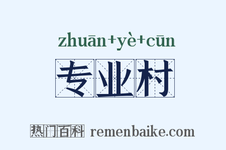 专业村是什么意思的图片